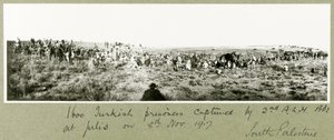 1600 Turkse gevangenen gevangen door de 2e A.L.H. Brigade, 8 november 1917